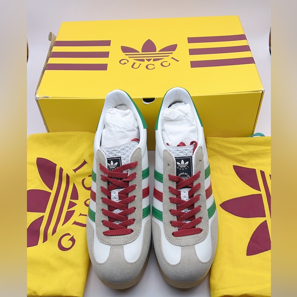 ❌SOLD❌NEW Gucci x Adidas Gazelle Leather Wedge Sneakers Size 39(9), 40(10) - Picture 2 of 12